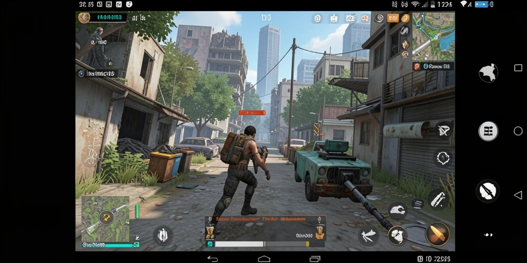 Screenshot menunjukkan tampilan level yang menantang.